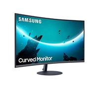 Samsung T55 Curved Monitor, 24 Inch, 1000R, 75hz, 4ms, 1080p, Dark Blue Grey