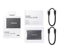 Samsung T7 Portable SSD - 500 GB - USB 3.2 Gen.2 External SSD Titanium Grey (MU-PC500T/WW)