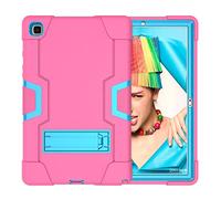 Samsung Tab A7lite 8.7 T225/T220 (2021) Case with Kickstand, Durable Heavy Shock Rake Harthybrid Three Layer Protective Cover Tablet Silicone Case (Rossig + Blue)