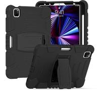 Samsung Tab S5E T720 T725 Case with Support, Durable, Hybrid, Shockproof, Resistant, Triple Layer, Silicone Protective Case for Kids Tablet (Black)