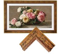 Samsung The Frame TV Bezel/Mounts Antique Gilded Walnut ONLY with Samsung The Frame TV 65"(Fits 2021-2026 models, model codes: 65LS03A/B/C/D/FA/FW) (Patina Gold Walnut, 65-LS03)