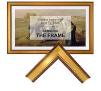 Samsung The Frame TV Bezel/Mounts Antique Gold,Compatible ONLY with Samsung The Frame TV 55"/PRO(Fits 2021-2026 models, model codes:55LS03A/B/C/D/FA/HE/HW) (Gilded Rococo, 55-LS03)