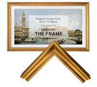 Samsung The Frame TV Bezel/Mounts Bright Gold,Compatible ONLY with Samsung The Frame TV 55"/PRO(Fits 2021-2026 models, model codes:55LS03A/B/C/D/FA/HE/HW) (Bright Gold, 55-LS03)