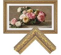 Samsung the Frame TV Bezel/Mounts,compatible ONLY with Samsung The Frame TV 50"(Fits 2021-2026 models, model codes:50LS03A/B/C/D/FA/FW) (Light Gold, 50-LS03)