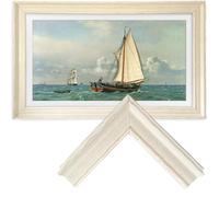 Samsung The Frame TV Bezel/Mounts Modern White,Compatible ONLY with Samsung The Frame TV 43"(Fits 2021-2026 models, model codes:43LS03A/B/C/D/FA/HE) (Off-white, 43-LS03)