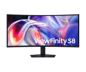 Samsung ViewFinity S8 40 Inch S85TH 5K WUHD VA 144Hz Curved PC Monitor | Curved PC Screen with KVM Switch, Response Time 4ms, HDR10+, Thunderbolt 5, AMD FreeSync Premium, LS40H850TAUXEN