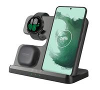 Samsung Wireless Charger, 3 in 1 Charging Station 15w for Galaxy Watch 5 Pro/4 Classic/3/Active 2, S23 S22 Ultra S21+ S20 FE S10 S9 S8 Plus Note 20 10