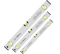 SAMTEK 3 Pcs Spirit Level, 400mm, 600mm & 1000mm Spirit Level Set | with Magnetic Base, 3 Bubbles 45° 90° 180° Horizontal and Vertical