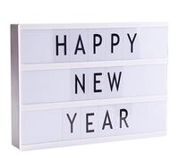 SAMTEK Cinema Light Box with Color-Changing, 3 Modes, A4 Light Box Letters and Emoji with White LED, Color Freeze, Letter Storage, USB or Battery Operated for Home Office, Room Decor