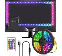 SAMTEK USB Powered LED Strip Lights, RGB LED Lights for TV 5050 RGB 5V Color Changing led Light with 24keys Remote Control, TV LEDs Backlight for Bedroom, Christmas Decorations [Energy Class A]