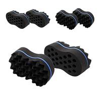 SAMTN Twist Curl Brush Sponge, Afro Barber Curl Sponge, 2PCS, Black, Curly Hair, Unisex, All Ages