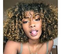 Samtress 10 Inch GoGo Curl Crochet Hair 8 Packs Ocean Wave Braiding Hair Extensions Omber Blonde Water Wave Crochet Braids Synthetic Short Curly Braids for Women (#T27)