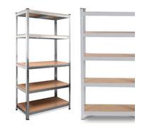 Samuel Alexander 0.9M X 1.8M 5 Tier Heavy Duty Metal Shelving Storage Racking Unit