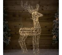Samuel Alexander 1.03M Light Up Acrylic Christmas Reindeer Decoration With 1040 Warm White Leds