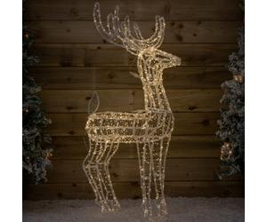 Samuel Alexander 1.03M Light Up Acrylic Christmas Reindeer Decoration With 1040 Warm White Leds