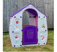 Samuel Alexander 1.09m Purple Kids Indoor Outdoor Plastic Wendy House Unicorn Magical Playhouse, Purple