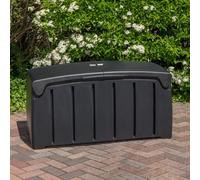Samuel Alexander 1.15M X 61Cm Large Black Garden Storage Box With 300 Litre Capacity With Padlockable Lid