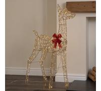 Samuel Alexander 1.1M Gold Elegance Twist Light Up Christmas Doe With 300 Warm White Leds