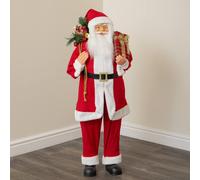 Samuel Alexander 1.1m Tall Standing Santa Claus Christmas Decoration with Gift Sack in Red Samuel Alexander Red