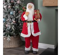 Samuel Alexander 1.1M Traditional Standing Santa Claus Christmas Decoration With Gift Sack