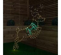 Samuel Alexander 1.1m x 73cm Light up Prancing Christmas Reindeer with 350 Multi-Coloured LEDs