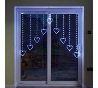 Samuel ALEXANDER 1.2 x 1.2m Light up Christmas Heart Curtain Lights with 229 Cool White LEDs