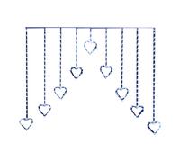 Samuel Alexander 1.2 x 1.2m Light up Heart Curtain Lights with 229 Cool White LEDs Samuel Alexander White