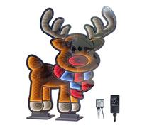 Samuel Alexander 1.20mx1.9m Christmas Reindeer Infinity Mirror with Multi-Coloured LEDs Samuel Alexander Multicolor