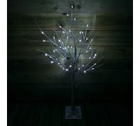 Samuel Alexander 1.2m (4ft) Indoor Outdoor Christmas Lit Birch Tree with 48 Ice White LEDs