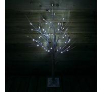 Samuel Alexander 1.2M (4Ft) Indoor Outdoor Christmas Lit Birch Tree With 48 Ice White Leds