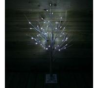 Samuel Alexander 1.2m (4ft) Indoor Outdoor Christmas Lit Birch Tree with 48 Ice White LEDs Samuel Alexander White