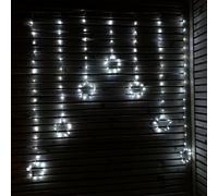 Samuel ALEXANDER 1.2m Battery Operated Christmas Star Curtain Lights with 140 White LEDs