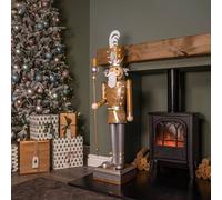 Samuel Alexander 1.2M Battery Operated Light Up Giant Christmas Gold Nutcracker With Leds
