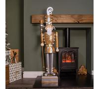 Samuel Alexander 1.2M Battery Operated Light Up Giant Christmas Gold Nutcracker With Leds