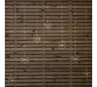 Samuel Alexander 1.2M Battery Operated Snowflake Christmas Curtain Lights With 147 Warm White Leds