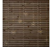 Samuel Alexander 1.2m Battery Operated Snowflake Christmas Curtain Lights with 147 Warm White LEDs in Beige Samuel Alexander Beige