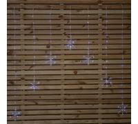 Samuel Alexander 1.2M Battery Operated Snowflake Christmas Curtain Lights With 147 White Leds