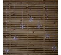 Samuel ALEXANDER 1.2m Battery Operated Snowflake Christmas Curtain Lights with 147 White LEDs