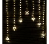Samuel Alexander 1.2m Battery Operated Snowflake Curtain Christmas Lights with 147 Warm White LEDs