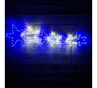 Samuel Alexander 1.2M Led Rope Light 7 Star Silhouette Christmas Decoration In Cool White & Blue