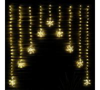Samuel Alexander 1.2M Led Snowflake Curtain Lights Christmas Decorations In Warm White