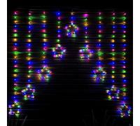 Samuel Alexander 1.2M Multi Colour Led Star Curtain Lights Christmas Decorations