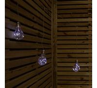 Samuel Alexander 1.2M Set Of 5 Battery Operated Light Up Edison Style Bulbs With 40 Cool White Leds