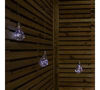 Samuel Alexander 1.2m Set of 5 Battery Operated Light up Edison Style Bulbs with 40 Cool White LEDs
