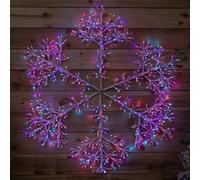Samuel Alexander 1.2m Twinkling Starburst Snowflake Christmas decoration with 960 Rainbow LEDs
