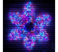 Samuel Alexander 1.2m Twinkling Starburst Snowflake Christmas decoration with 960 Rainbow LEDs