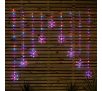 Samuel Alexander 1.2m x 1.2m FlexiBrights Christmas Snowflake Curtain Lights with 267 Rainbow LEDs Samuel Alexander Multicolor