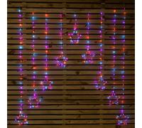 Samuel Alexander 1.2m x 1.2m FlexiBrights Christmas Star Curtain Lights with 258 Rainbow LEDs