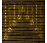 Samuel Alexander 1.2M X 1.2M Flexibrights Christmas Star Curtain Lights With 258 Warm White Leds