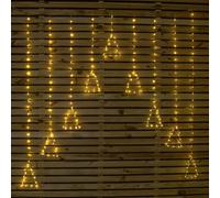 Samuel Alexander 1.2m x 1.2m FlexiBrights Christmas Tree Curtain Lights with 258 Warm White LEDs Samuel Alexander White